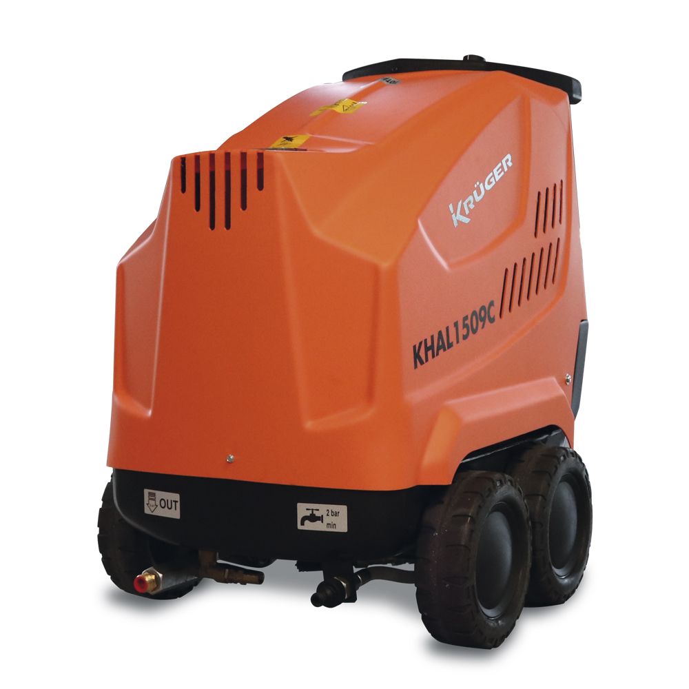 La máquina hidrolimpiadora agua caliente Krüger Khal 1509C es ideal para tu limpieza profesional en Barcelona
